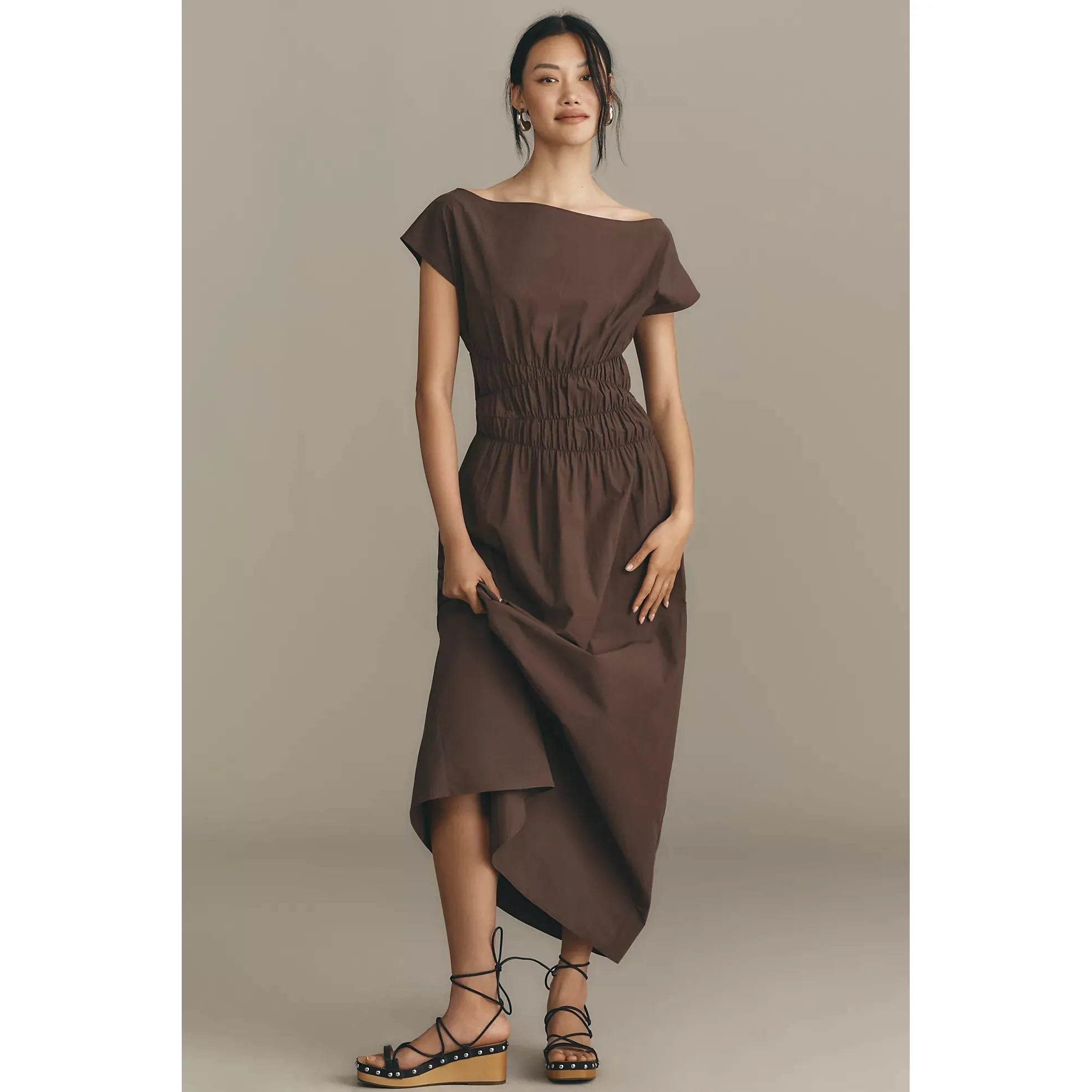 Rosy Brown Marle Costa Dress Chocolate