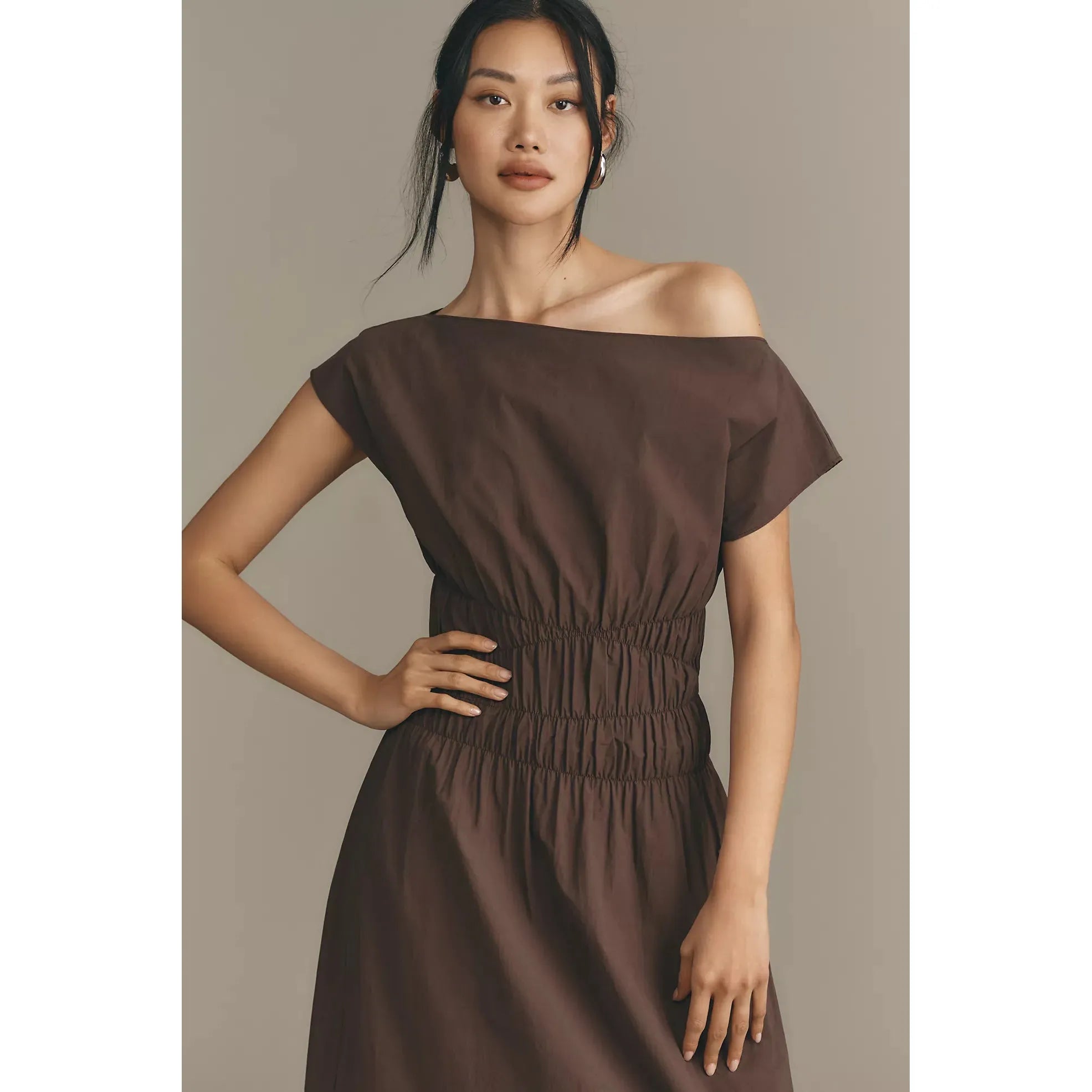 Rosy Brown Marle Costa Dress Chocolate