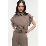 Dark Slate Gray Haydin Linen Cargo Pant
