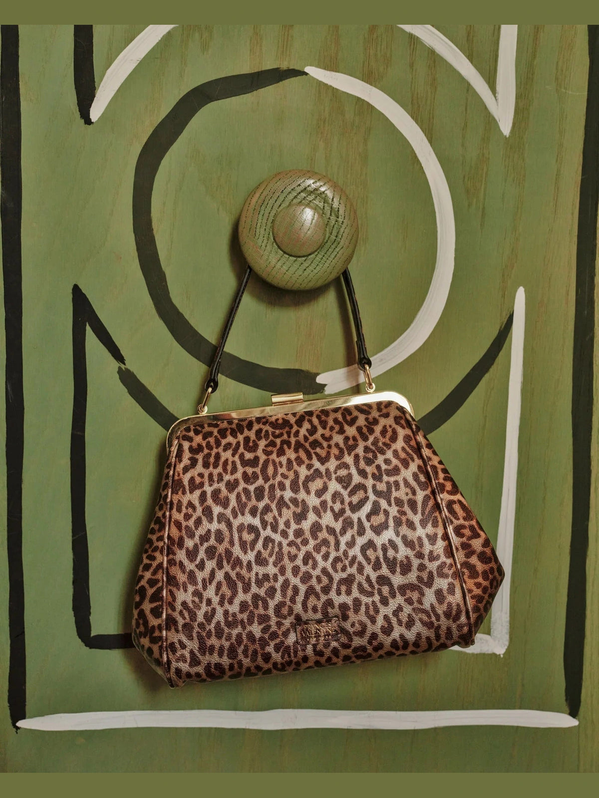 Katherine Frame Bag Metallic Leopard Leather Multi OS Frances Valentine