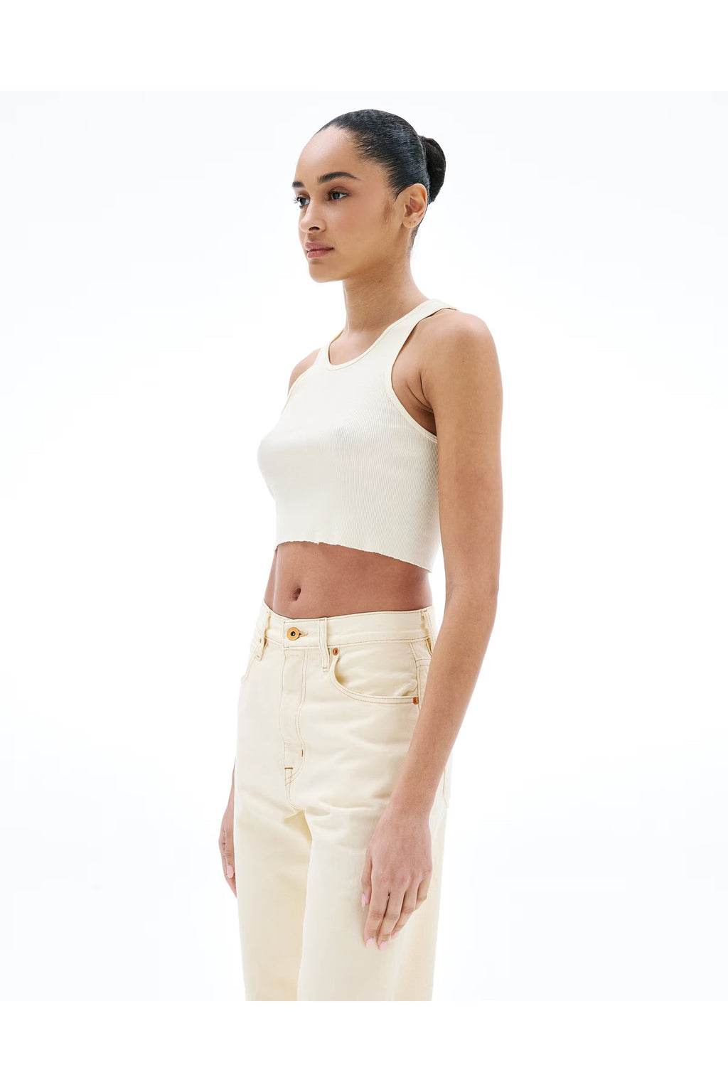 Cropped Rib Tank SLVRLAKE