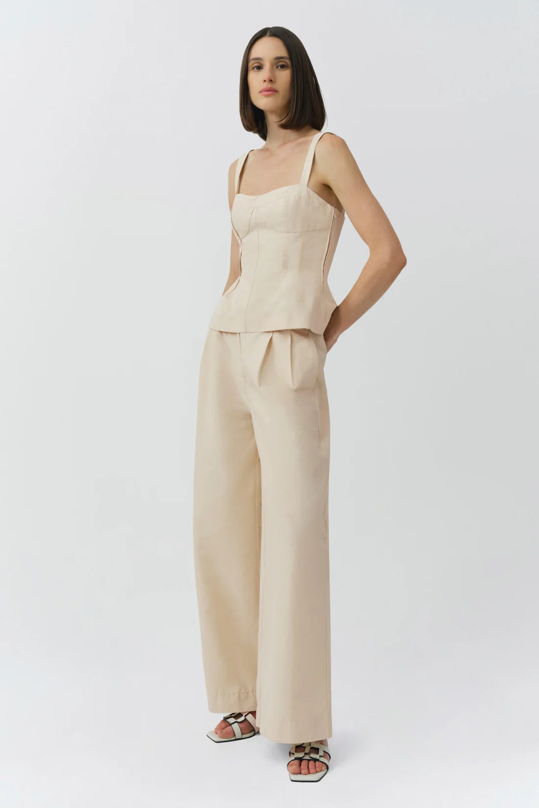 Leroy Pleated Wide Leg Pant Simkhai
