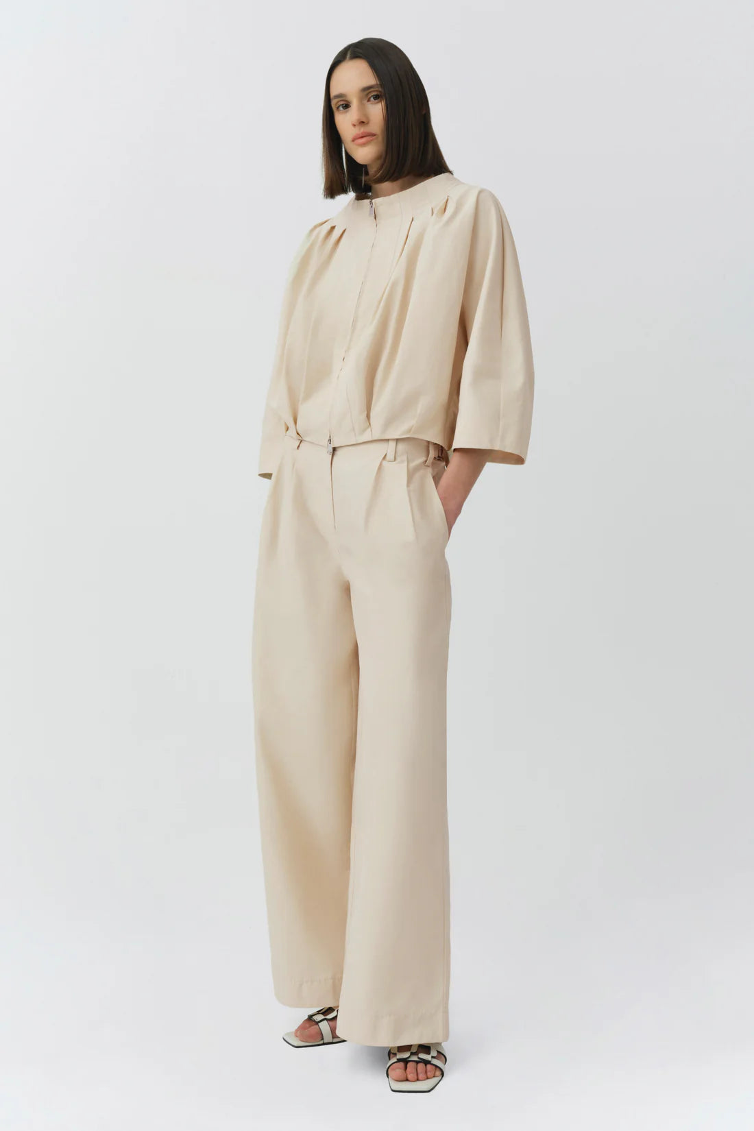 Leroy Pleated Wide Leg Pant Simkhai