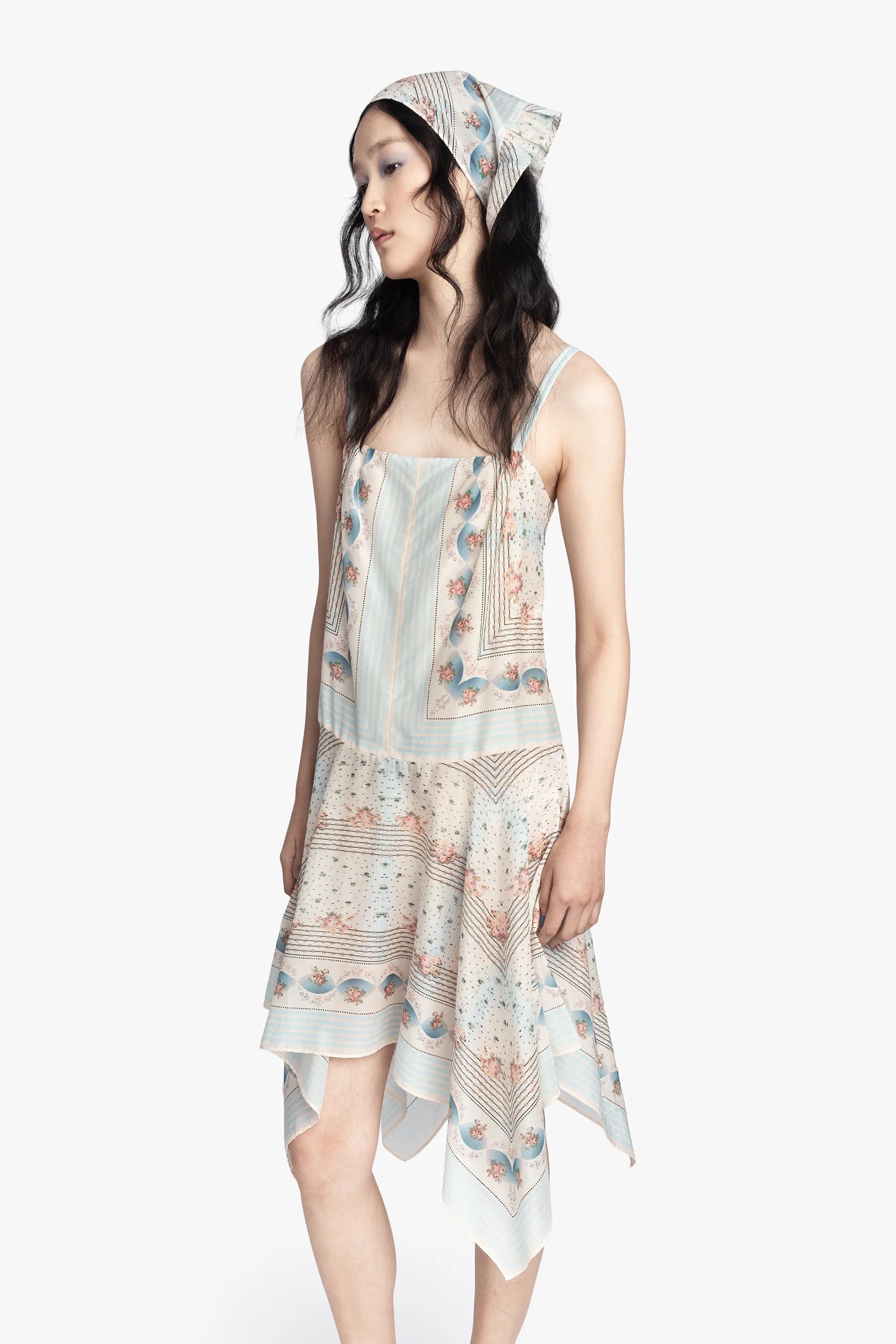 Heritage Scarf Print Dress Anna Sui