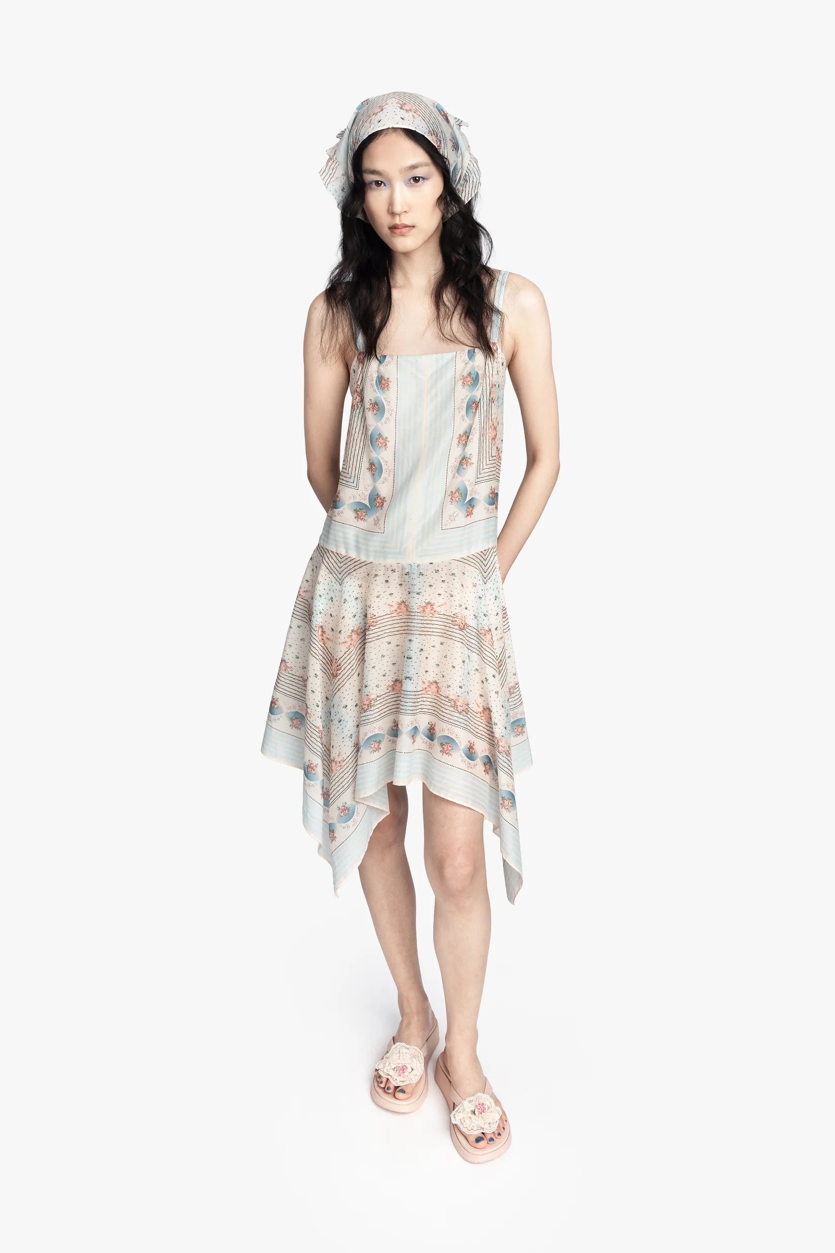 Heritage Scarf Print Dress Anna Sui
