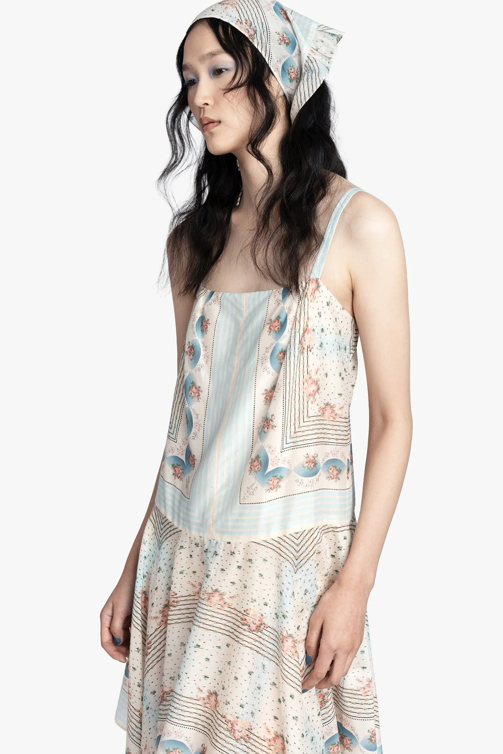 Heritage Scarf Print Dress Anna Sui