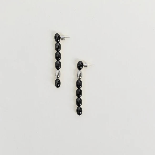 Edith Earrings (Black/Silver) Heaven Mayhem