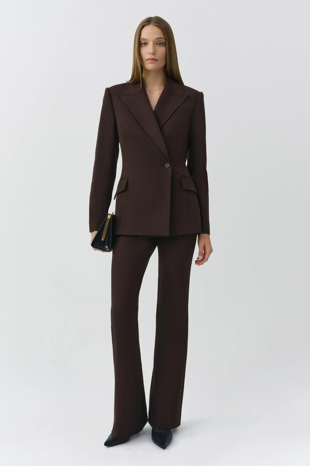 Surabhi Hourglass Blazer in Chocolate Simkhai
