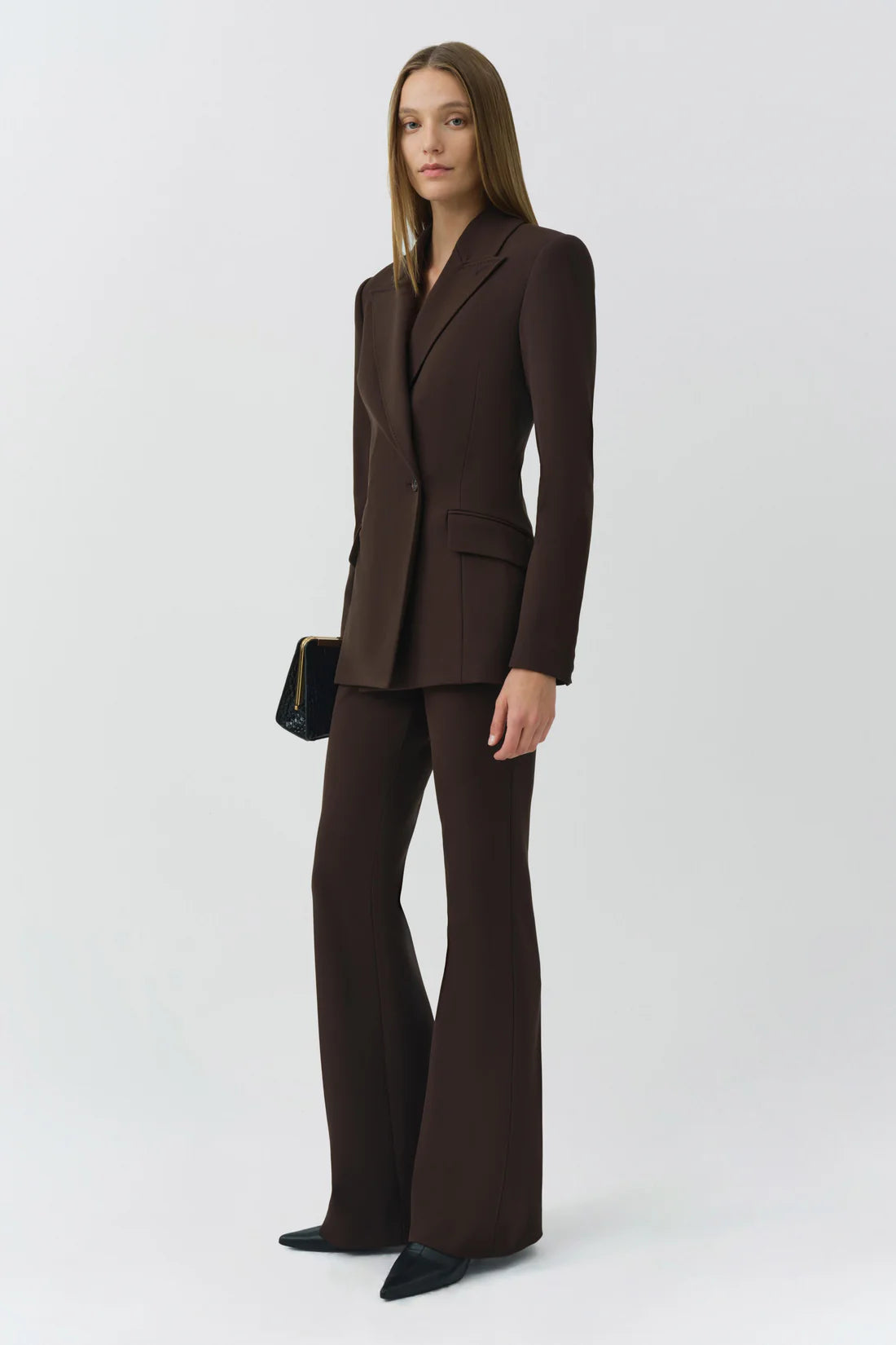 Surabhi Hourglass Blazer in Chocolate Simkhai