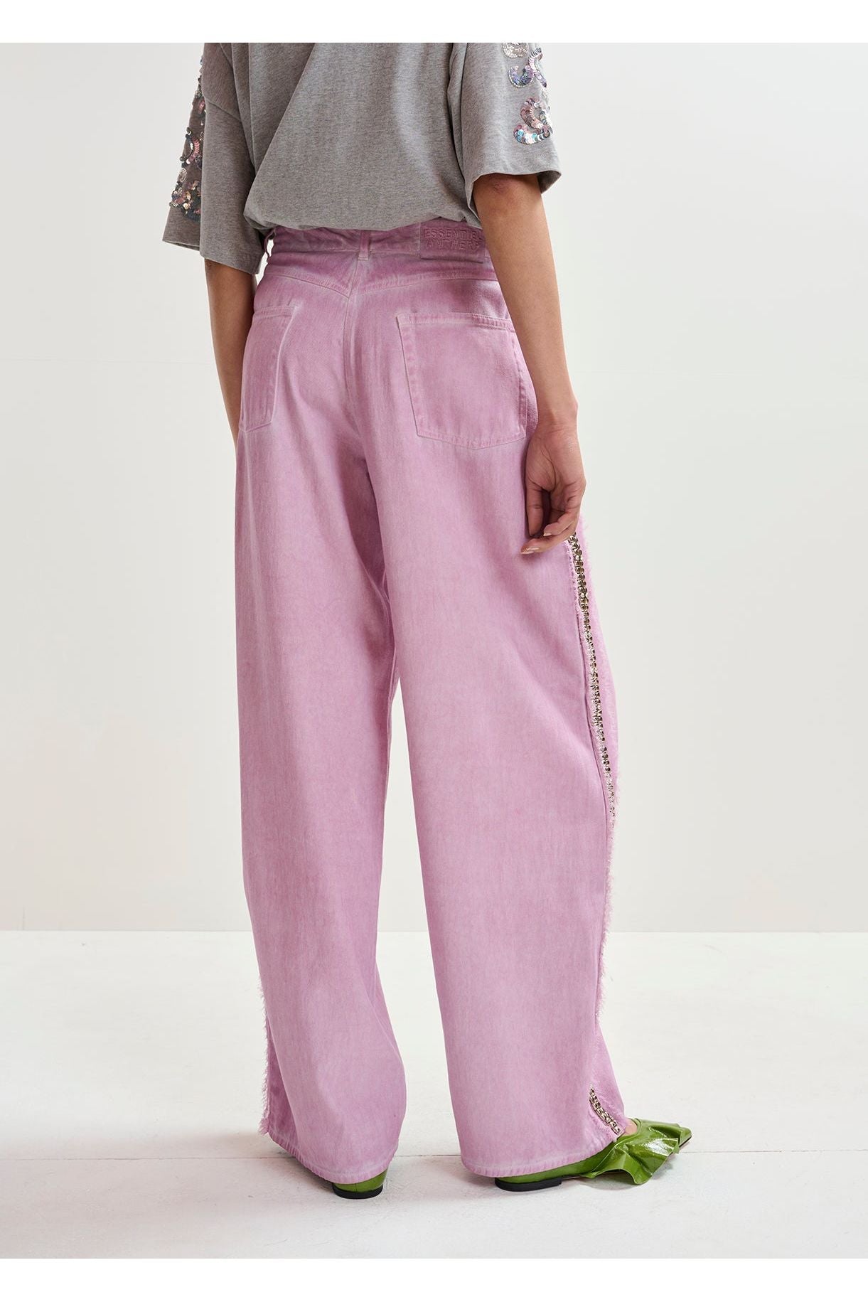 JEEPER STUDDED WIDE LEG PANTS ESSENTIEL ANTWERP