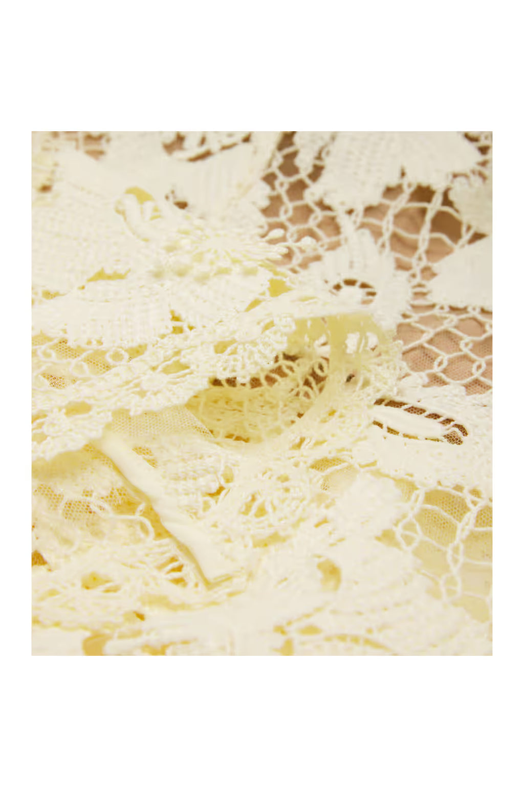 Yellow Crochet Lace Midi Dress SELF-PORTRAIT