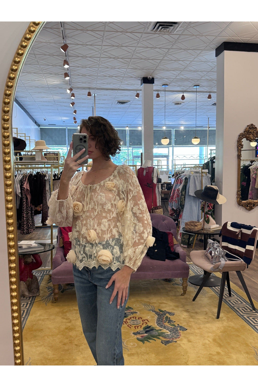 Blouse 3-D Rose Anna Sui