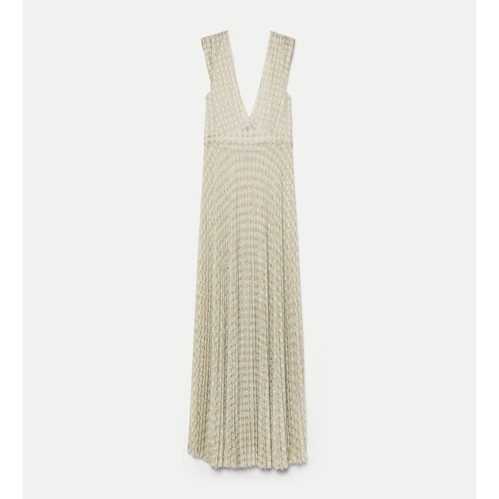 Pleated dress in diamond jersey forte_forte