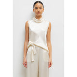 BARB SLEEVELESS COWL NECK