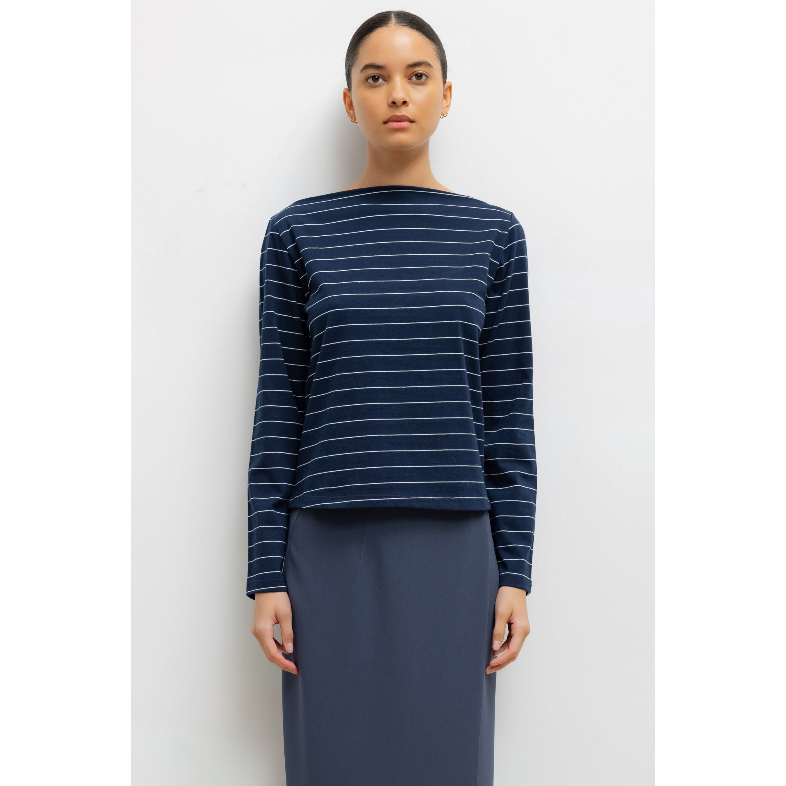 MARGO STRIPE LONG SLEEVE BOATNECK