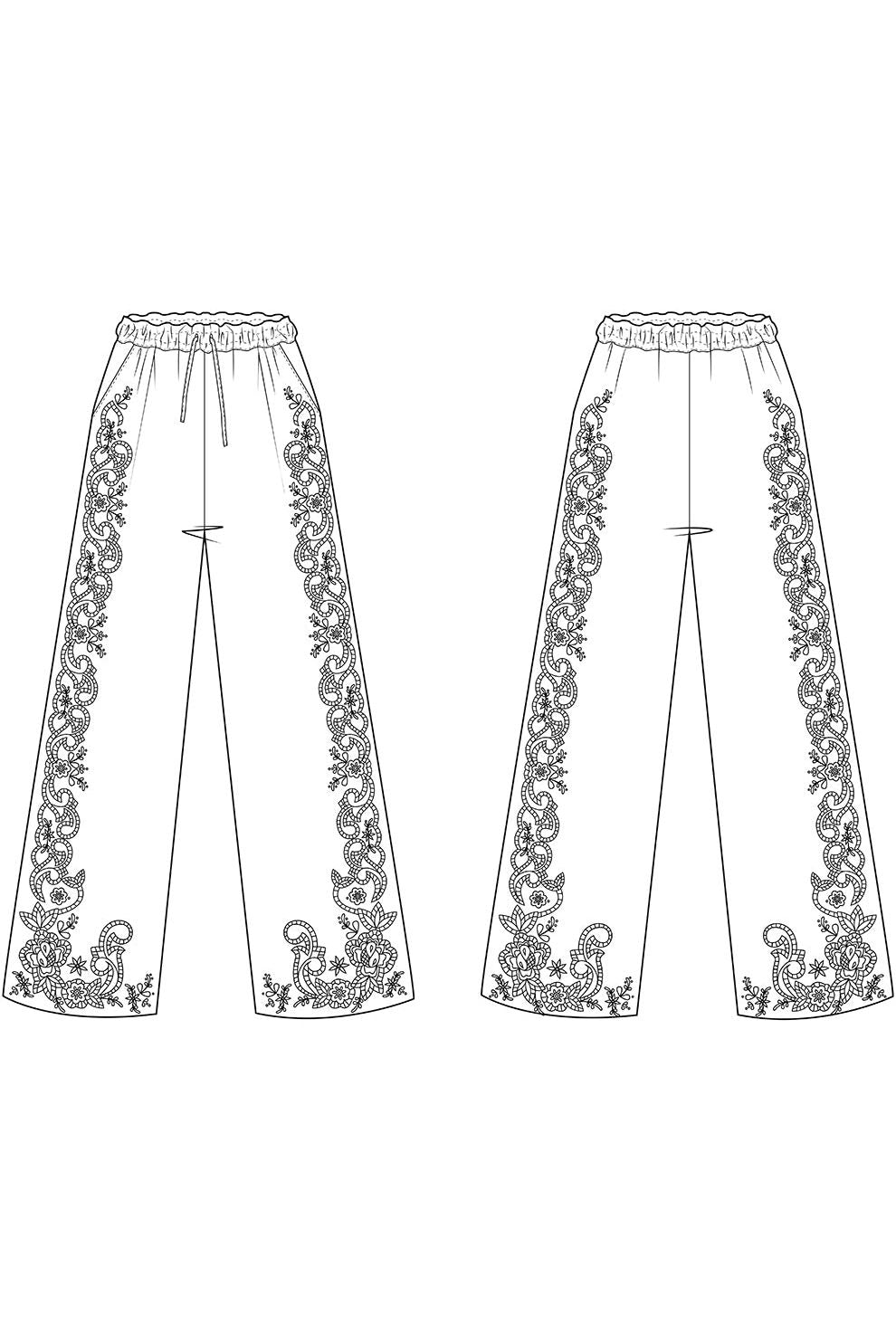 JANAI EMBROIDERED PANTS ESSENTIEL ANTWERP