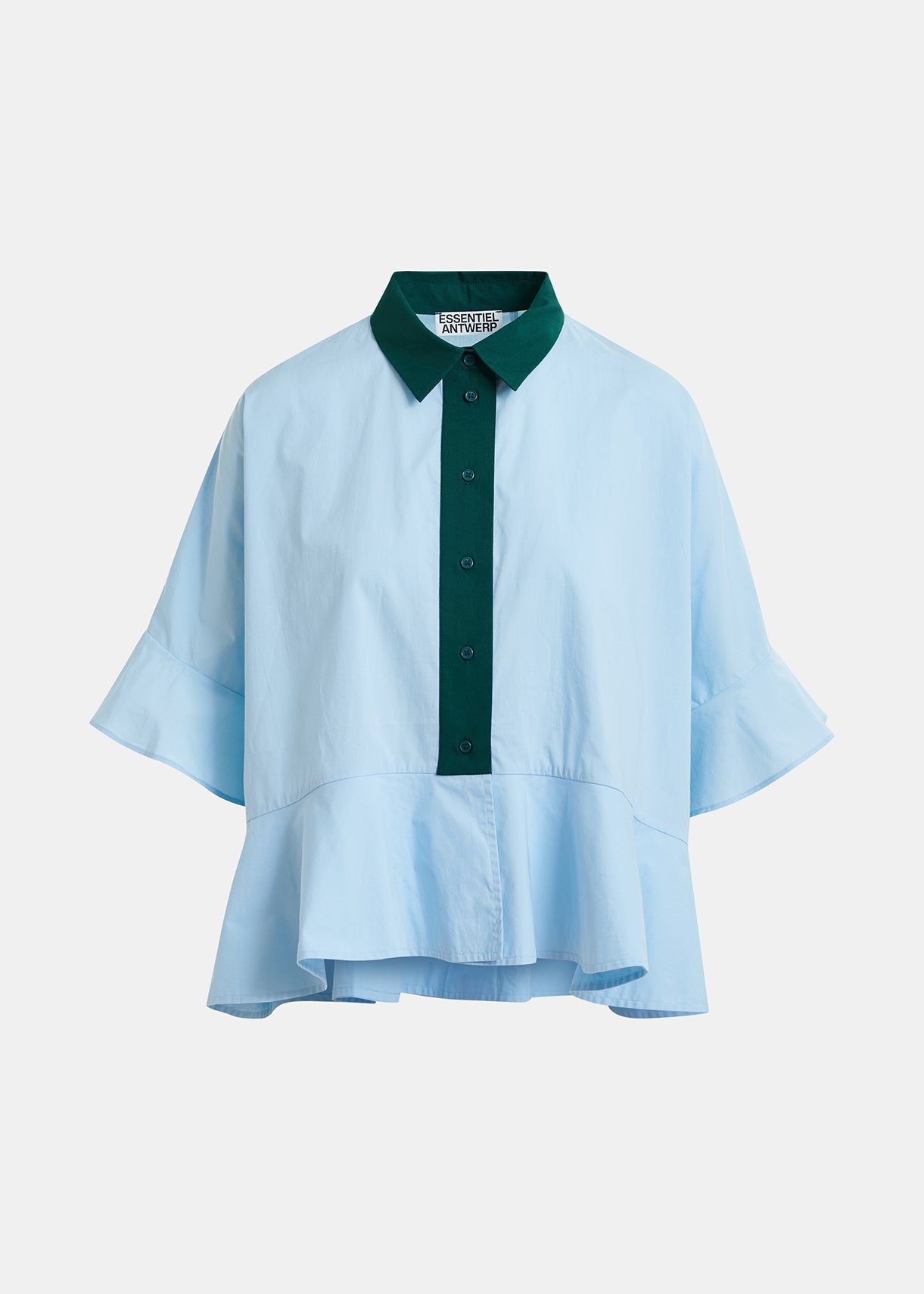 KAYLEE PEPLUM RUFFLE SHIRT ESSENTIEL ANTWERP