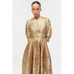 Claravelle Metallic Jacquard Gown Simkhai