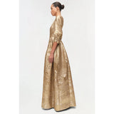 Claravelle Metallic Jacquard Gown Simkhai