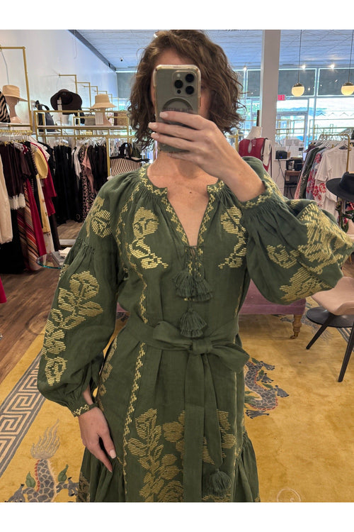 Pixel Gold Maxi Dress Annabo