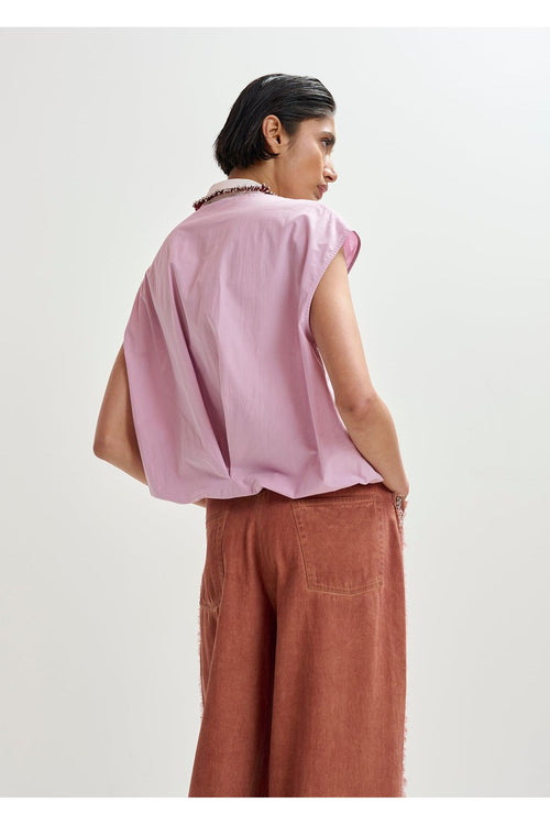 JANKY BEADED COLLAR SHIRT ESSENTIEL ANTWERP