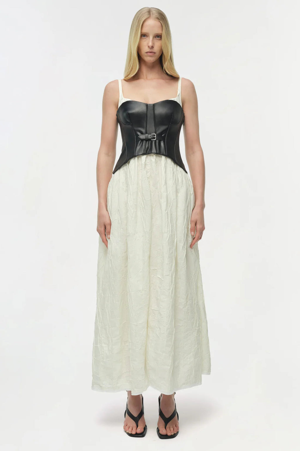 Cortland Belted Bustier Midi Dress Simkhai