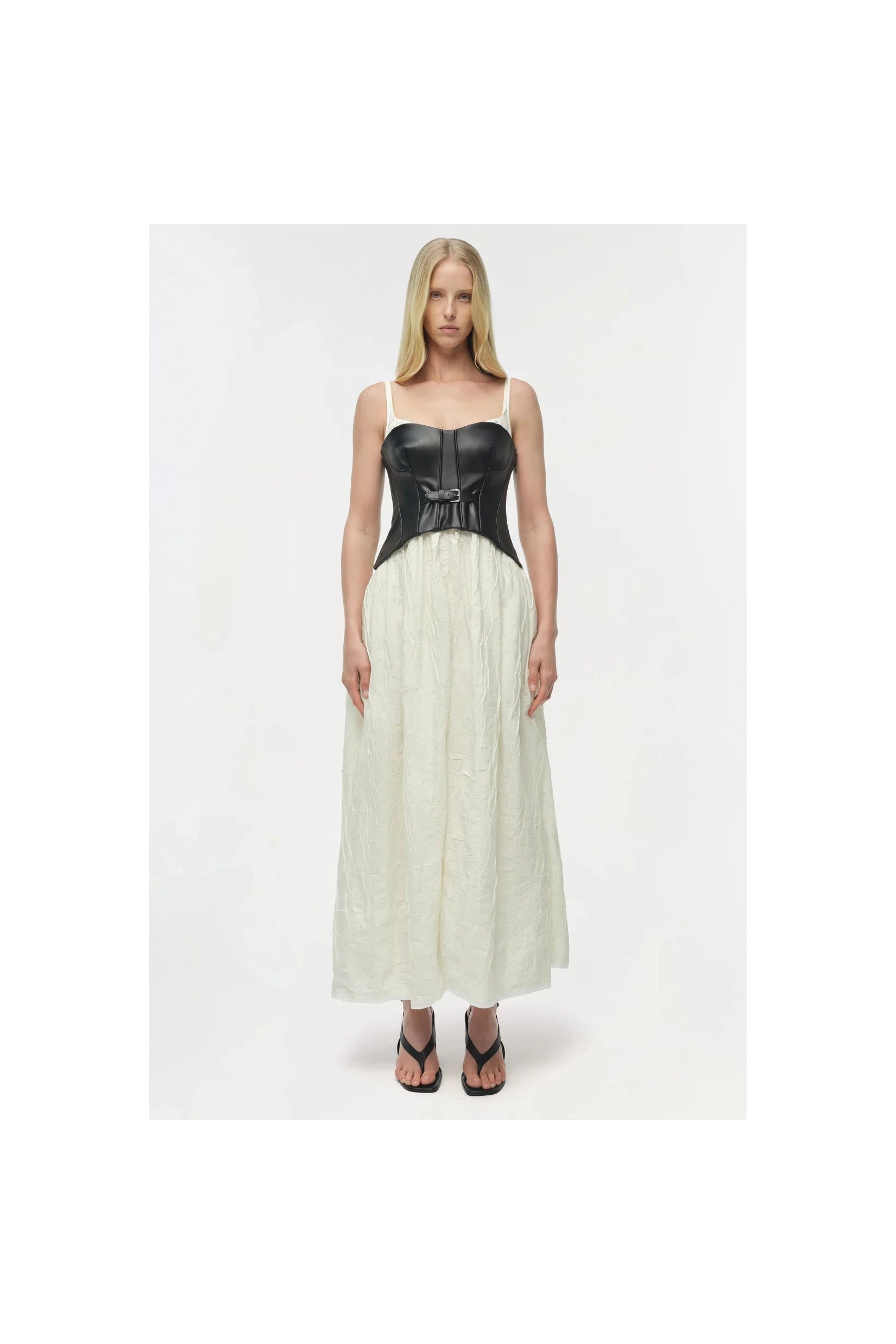 Cortland Belted Bustier Midi Dress Simkhai