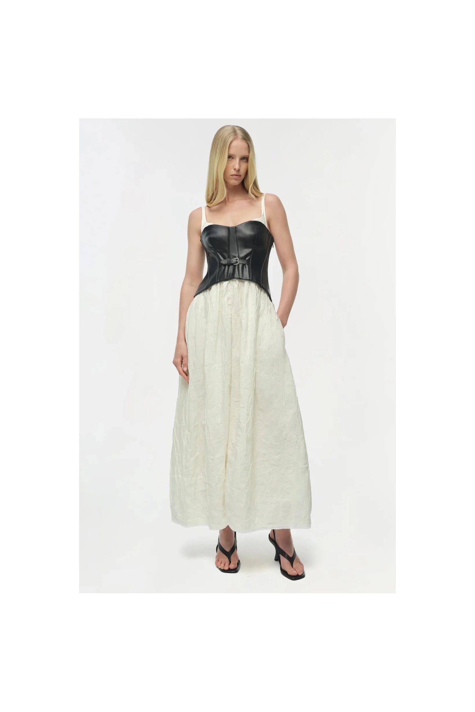 Cortland Belted Bustier Midi Dress Simkhai