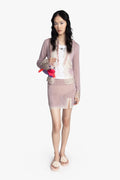 Lingerie Lace Knit Cardigan - Blush Anna Sui