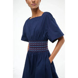 Staud Amy Mini Dress Navy