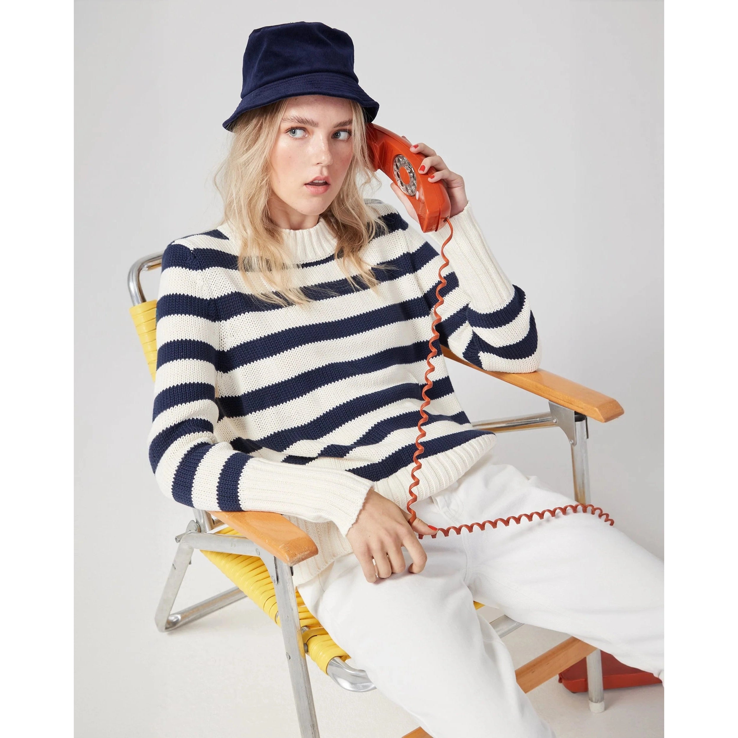 The Tatum - Cream/Navy Kule