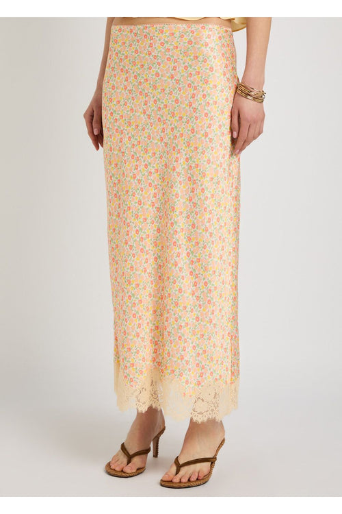 Matilde Skirt Katie Floral Cream RIXO