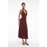 Staud Lucca Dress On the Vine Black