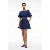 Staud Amy Mini Dress Navy
