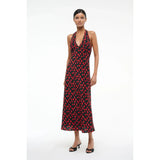 Staud Lucca Dress On the Vine Black