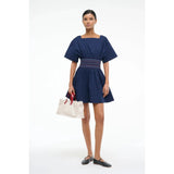 Staud Amy Mini Dress Navy