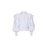 No Pise La Grama La Sabana Ruffle Long-Sleeve Shirt
