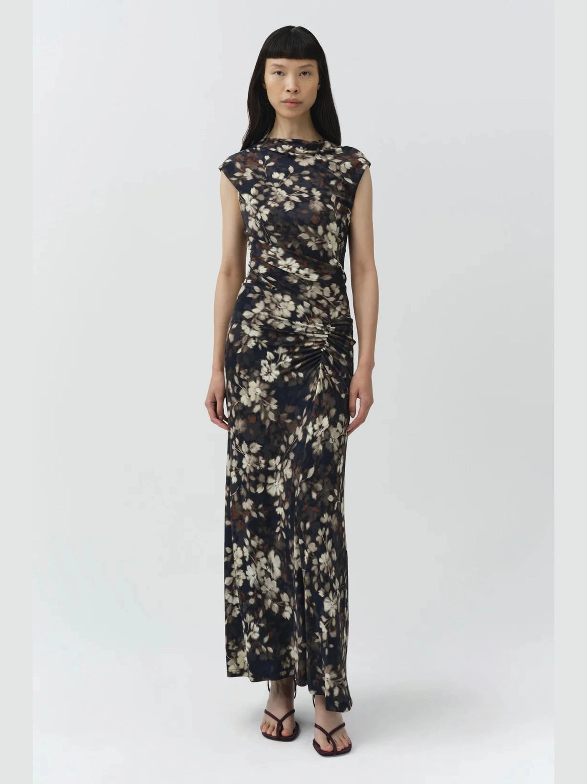 Acacia Draped Jersey Midi Dress Simkhai
