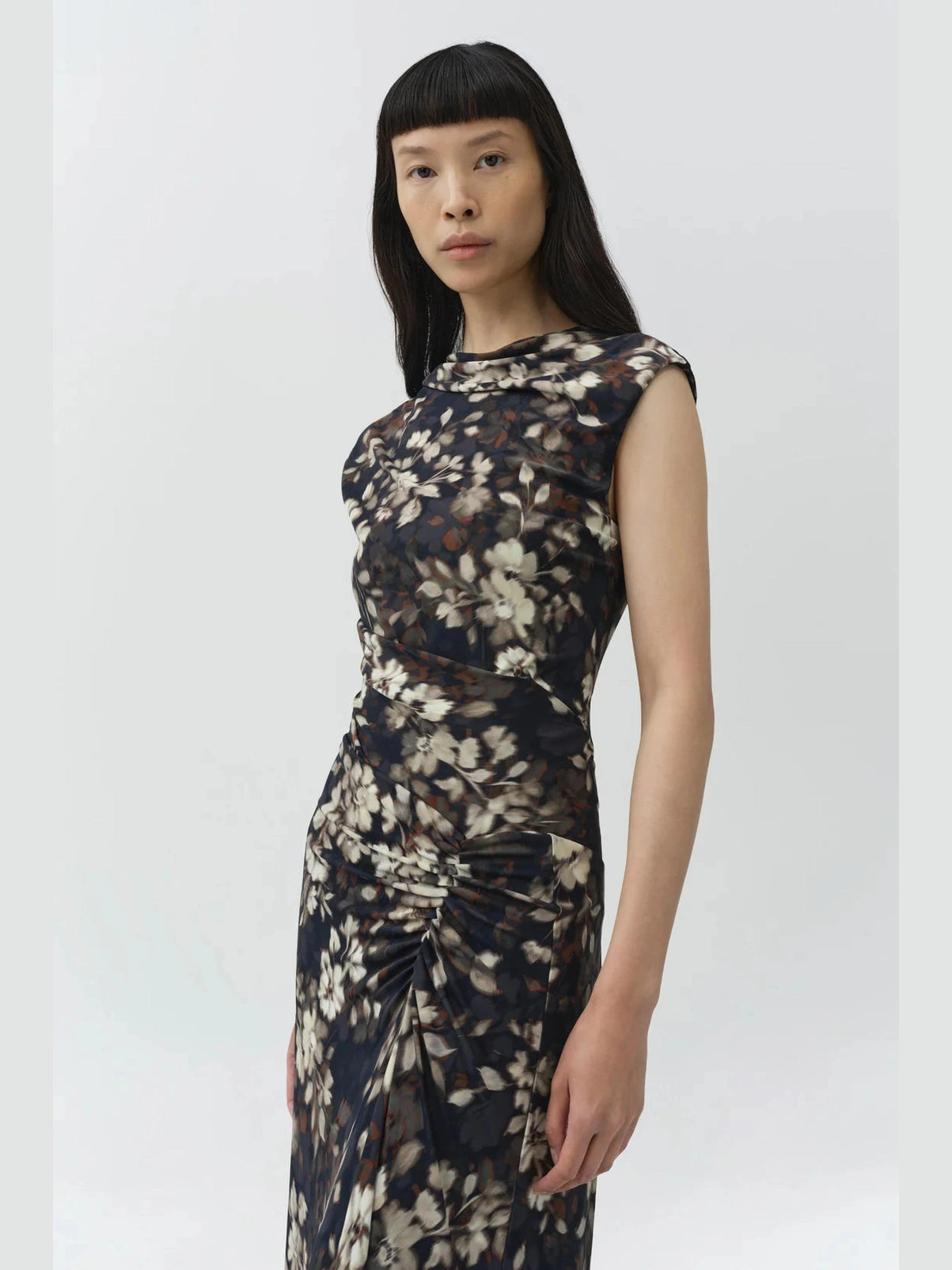 Acacia Draped Jersey Midi Dress Simkhai