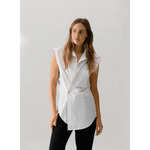 Cissa The Cutoff Shirt White Paper Cotton - Primm's