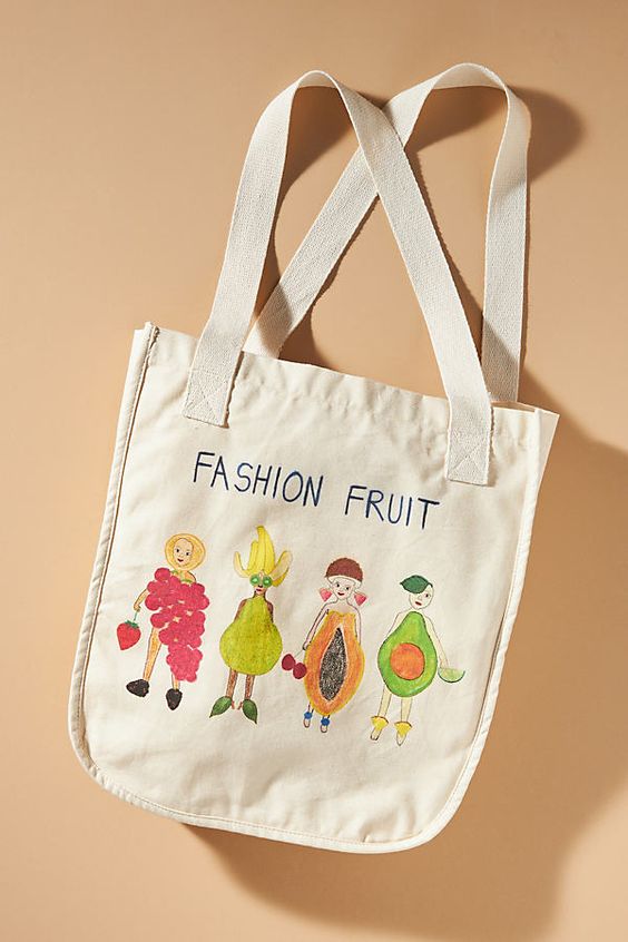Unfortunate Portrait Fashion Fruit Tote Bag