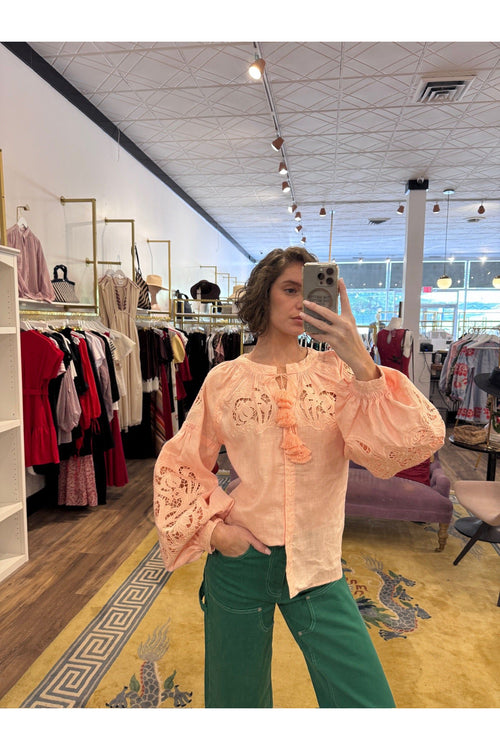 Lily Richelieu Peachy Pink Blouse Annabo