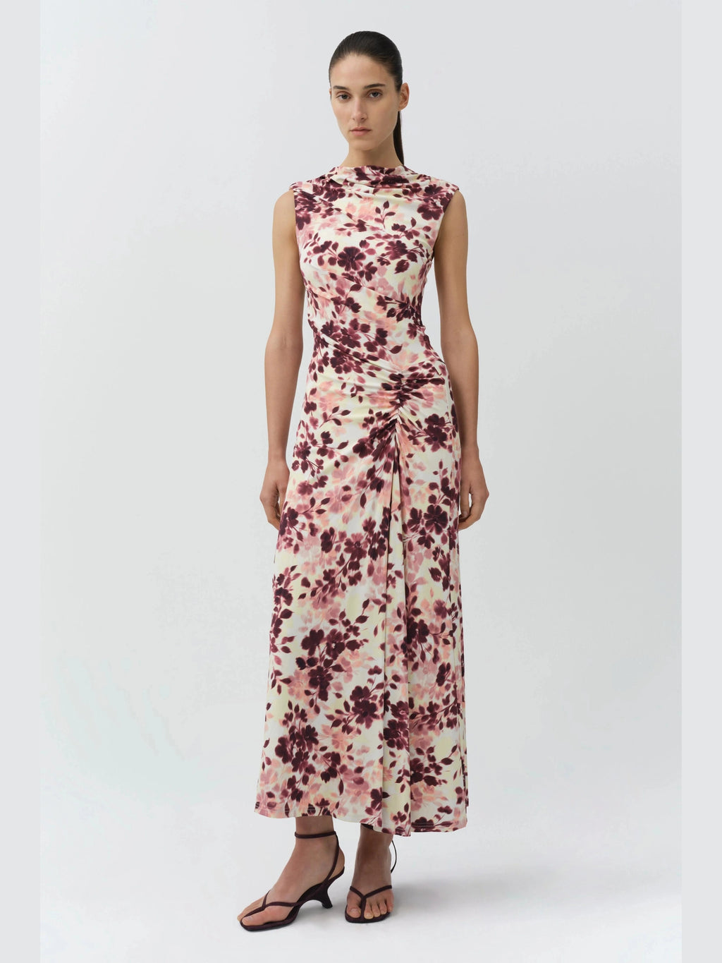 Acacia Draped Jersey Midi Dress Simkhai
