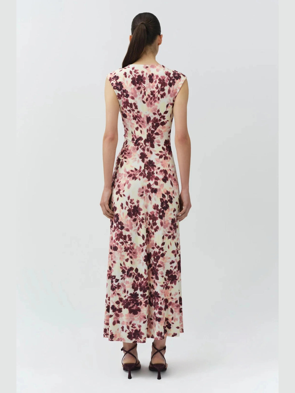 Acacia Draped Jersey Midi Dress Simkhai