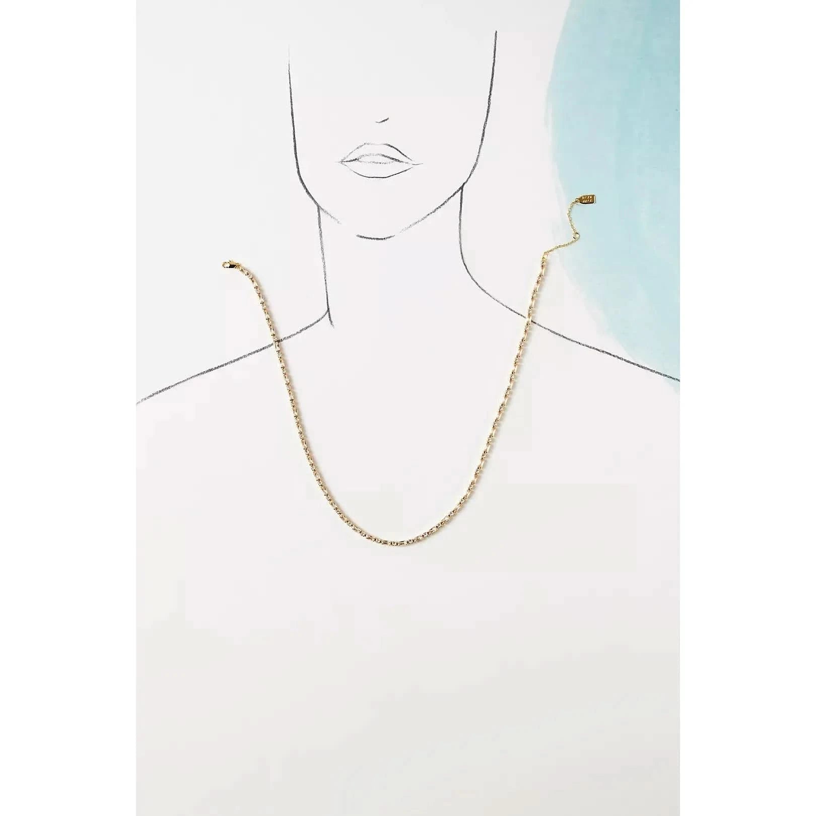 Jackie Mack Alpha Tennis Necklace Gold - Primm's