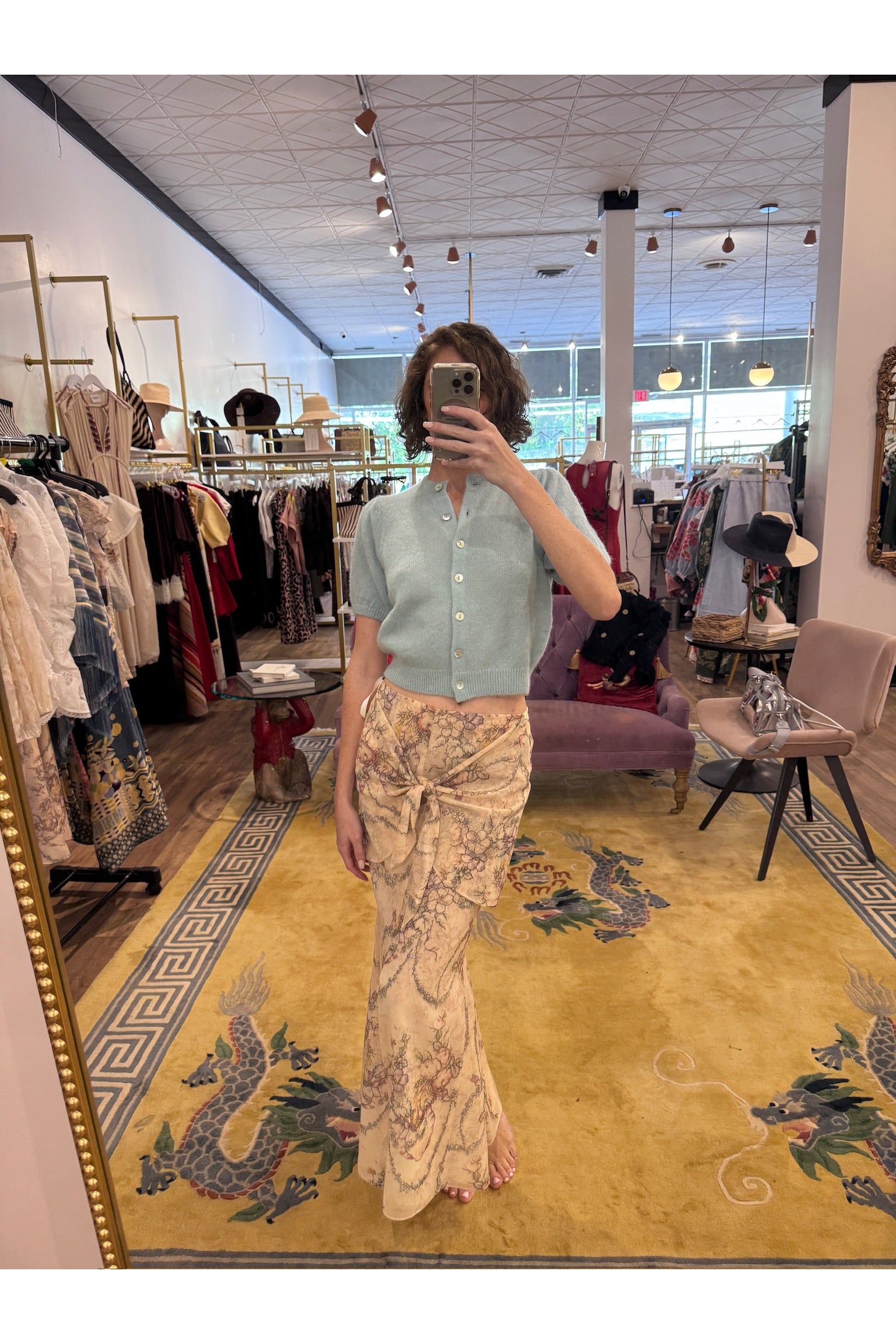 Skirt Spirt Bloom Chiffon Anna Sui