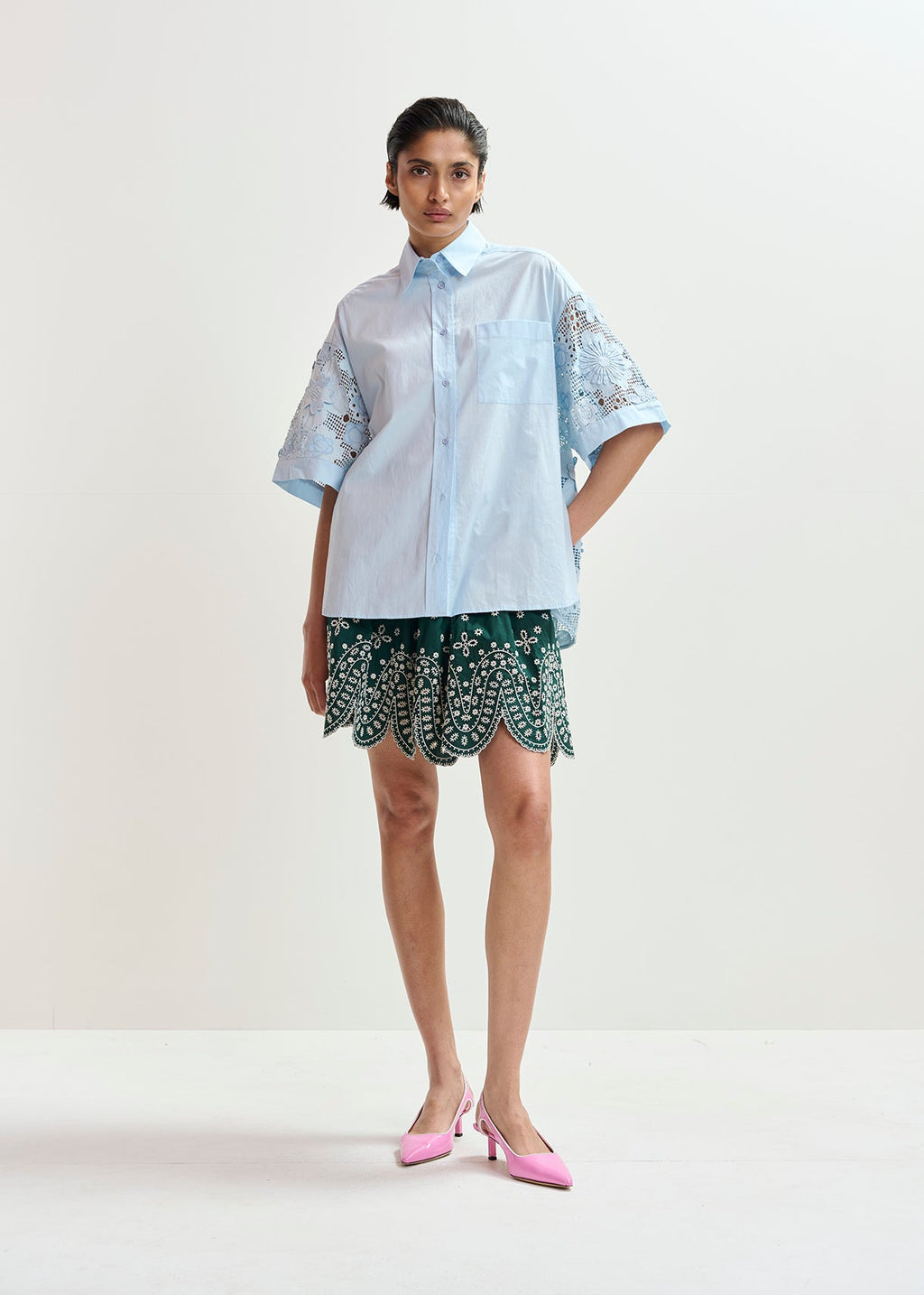 KALI OVERSIZED LACE SHIRT ESSENTIEL ANTWERP