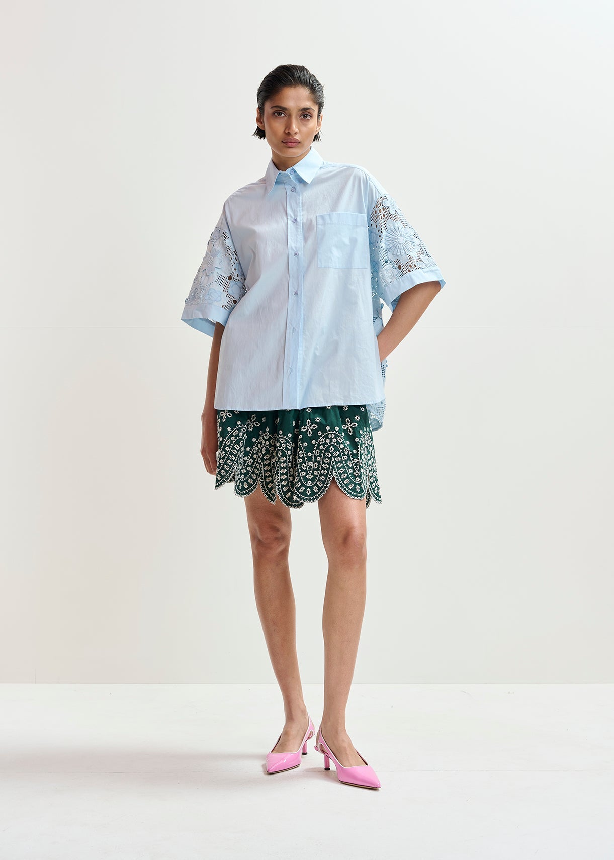 KALI OVERSIZED LACE SHIRT ESSENTIEL ANTWERP