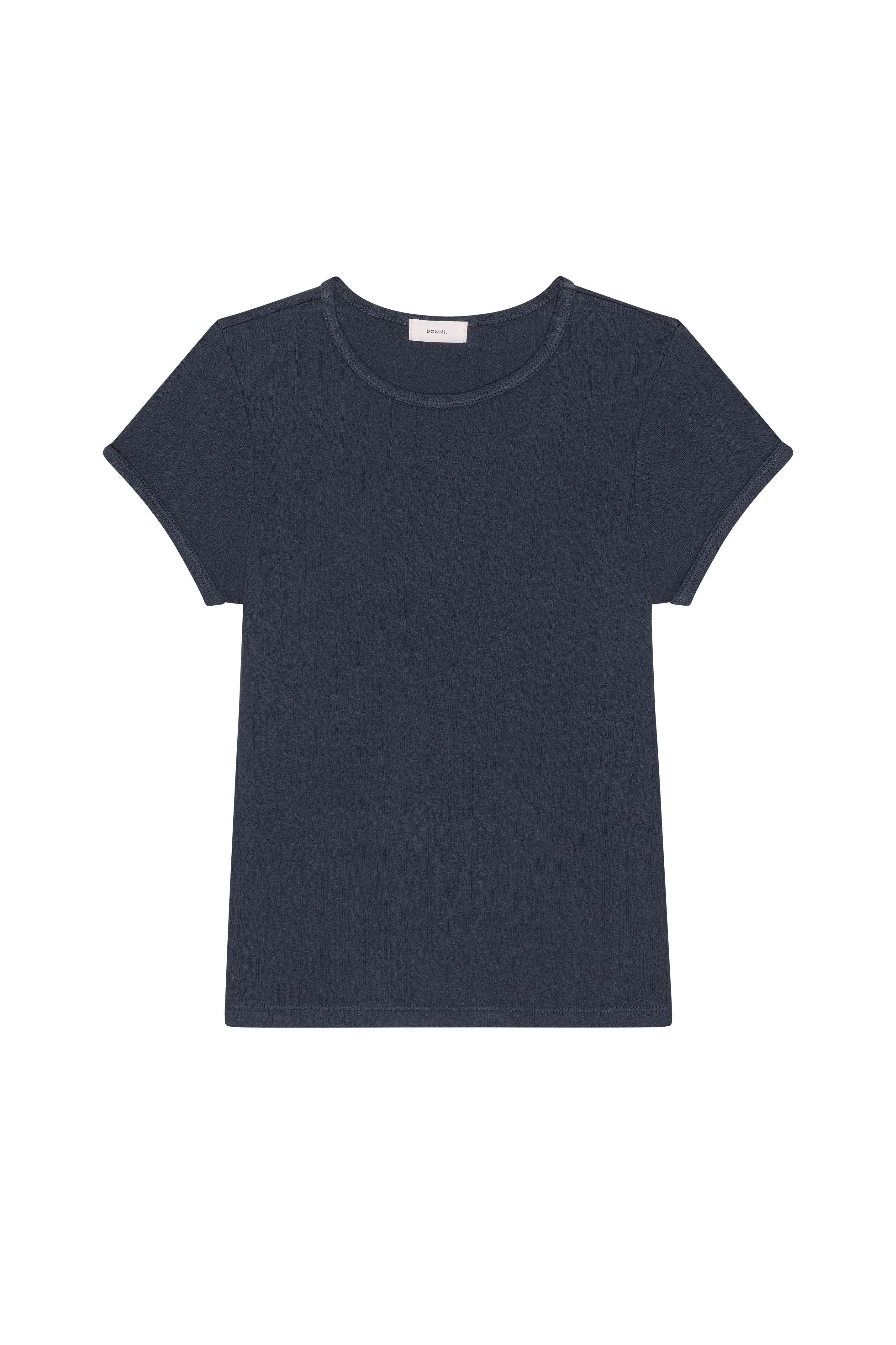 The Pointelle Baby Tee DONNI.