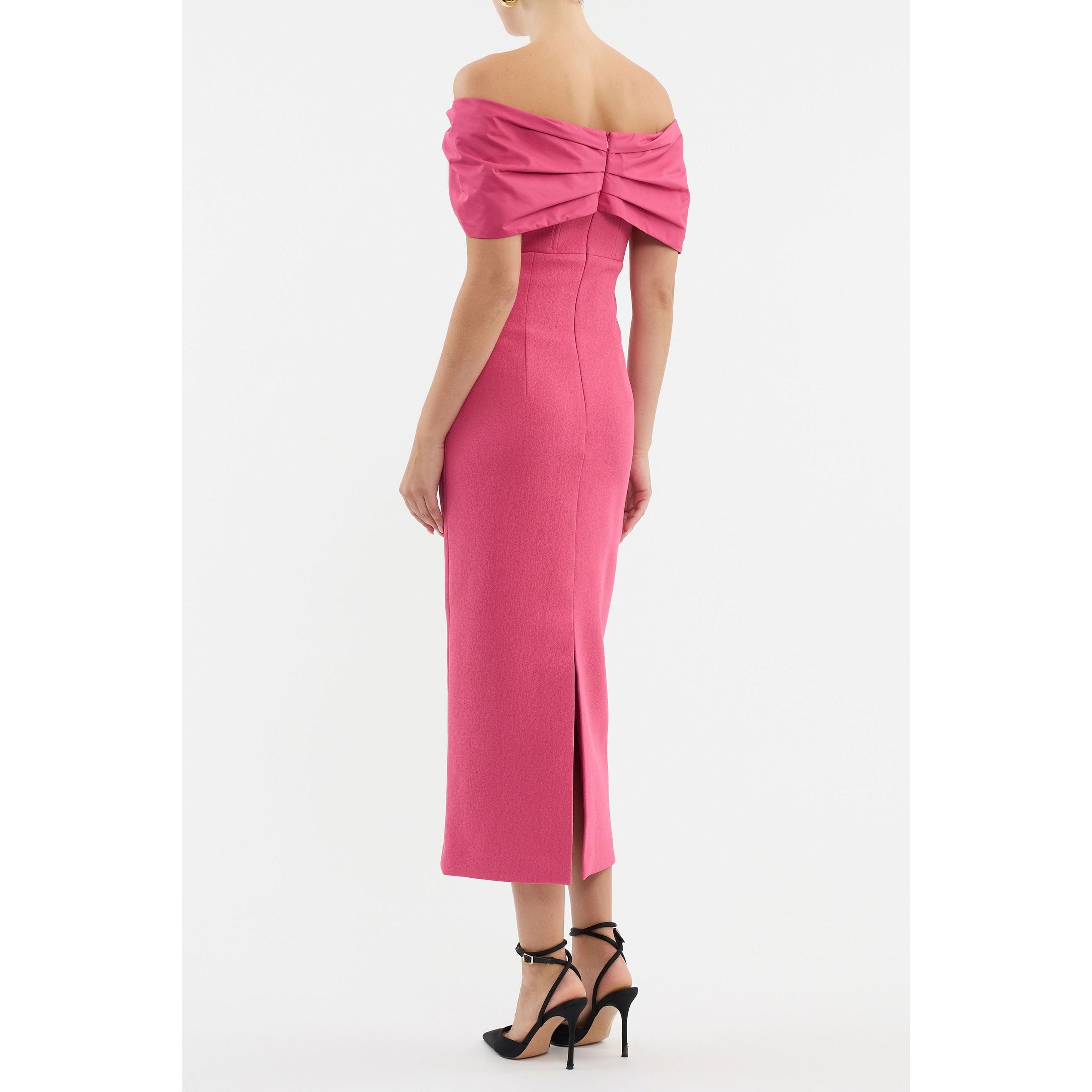 Rebecca Vallance Anais Off Shoulder Midi Dress